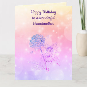 Tarjeta Abuela del feliz cumpleaños