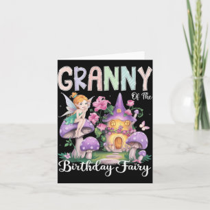 Tarjeta Abuela Del Hada De Cumpleaños Primer Chica De Cump
