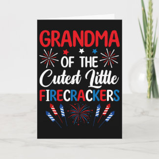 Tarjeta Abuela Del Más Lind@ Fuegos Artificiales 4 De Jul
