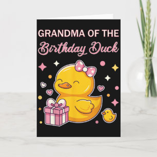 Tarjeta Abuela del pato de cumpleaños de Navidad fiesta de