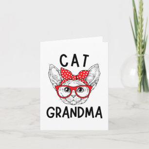 Tarjeta Abuela Devon Rex Amantes de los Gatos Nana Día de 