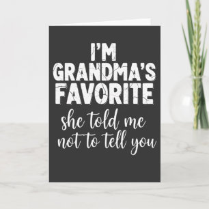 Tarjeta Abuela Divertida Favorita Soy la Favorita de Abuel
