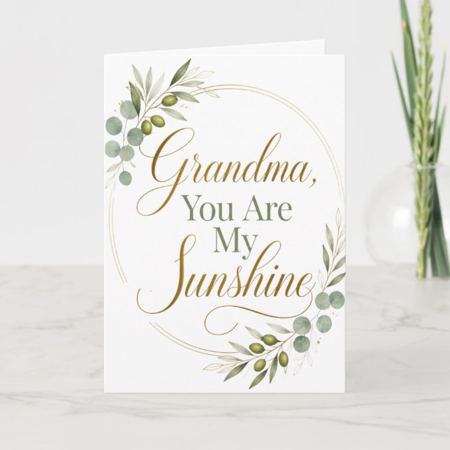 Tarjeta Abuela, Eres Mi Sol (Anverso)