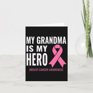 Tarjeta Abuela es mi heroína - Apoyo al cáncer de seno