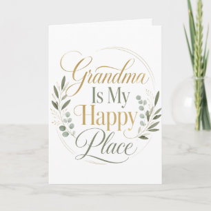 Tarjeta Abuela Es Mi Lugar Feliz