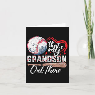 Tarjeta Abuela Ese Es Mi Nieto Ahí Fuera Béisbol