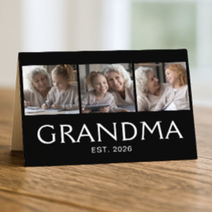 Tarjeta Abuela Est. 3-Foto Negro Blanco Día de los Abuelos