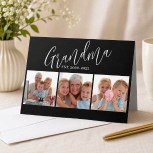 Tarjeta Abuela Establecida 3 Foto Feliz Día de los Abuelos