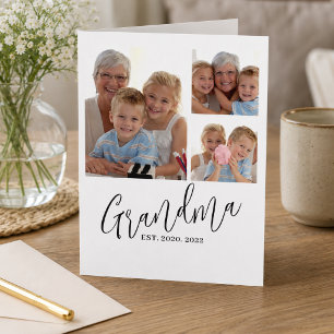 Tarjeta Abuela Estableció Escritura Moderna 3 Foto