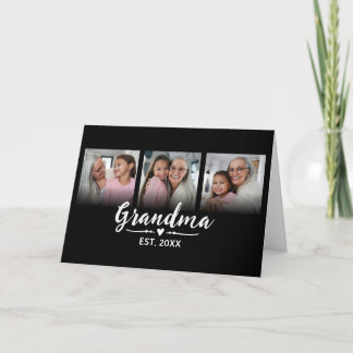 Tarjeta Abuela Estableció Escritura Negra 3 Foto