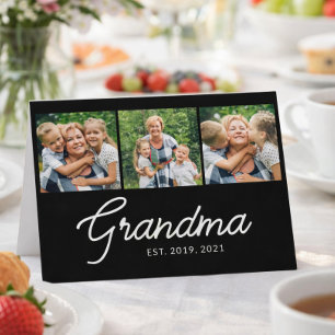 Tarjeta Abuela Estableció Negro 3 Foto Día de los Abuelos