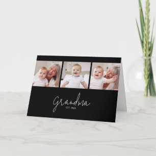 Tarjeta Abuela Estableció Negro 3 Foto Día de los Abuelos