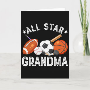 Tarjeta Abuela Estelar del Niño Cumpleañero Sketll Fútbol
