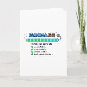 Tarjeta Abuela.exe Regalo Divertido para Abuela