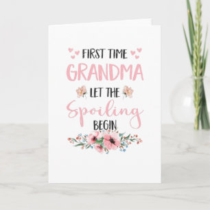 Tarjeta Abuela Expectativa de Abuelos Omi Flores de Bebé
