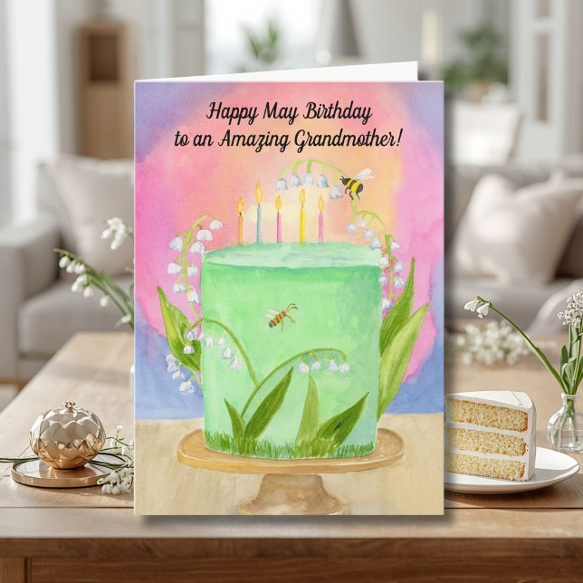 Tarjeta Abuela Feliz Cumpleaños Lirio del Valle (Subido por el creador)