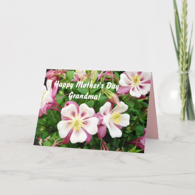 Tarjeta ¡Abuela feliz del día de madre! (Anverso)