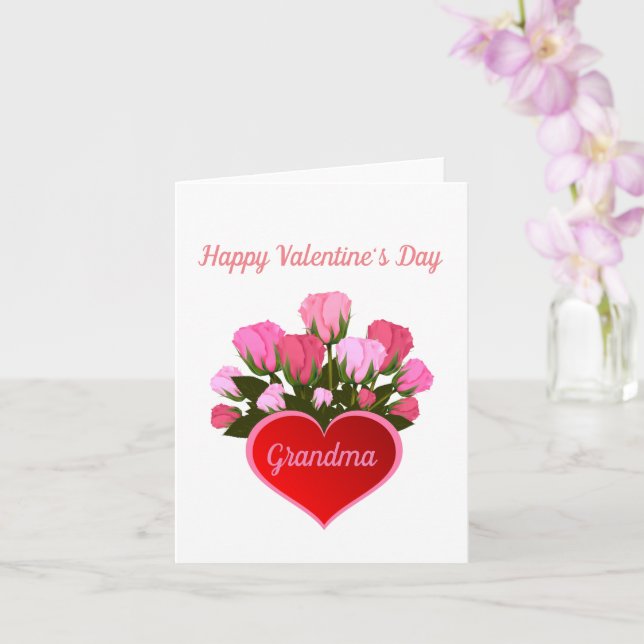Tarjeta Abuela Feliz Día de San Valentín (Orquídea)