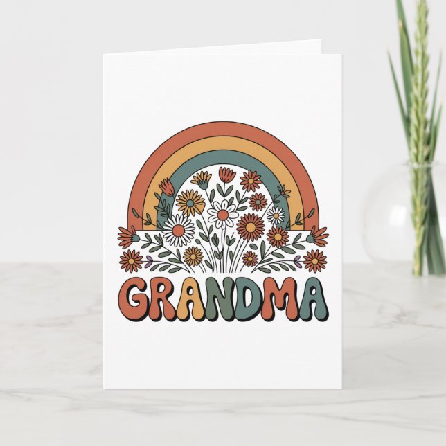 Tarjeta Abuela Floral (Anverso)