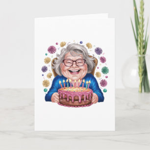 Tarjeta Abuela gafas felices Gráfico Cumpleaños