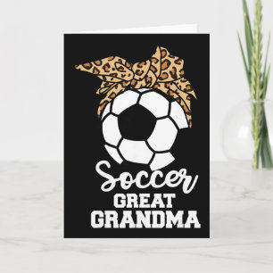 Tarjeta Abuela genial fútbol Jugador de fútbol divertido L
