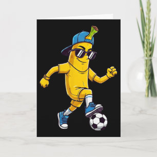 Tarjeta Abuela genial jugando fútbol jugador de fútbol div