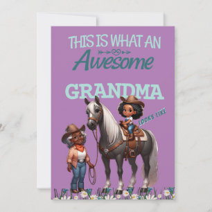 Tarjeta Abuela Genial Vaquera Día de la Madre Personalizad