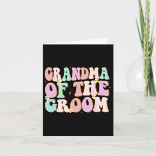 Tarjeta Abuela Groovy De La Abuela De La Ducha De La Boda