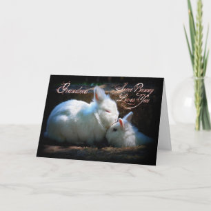 Tarjeta Abuela Kissing Bunnies Happy Birday