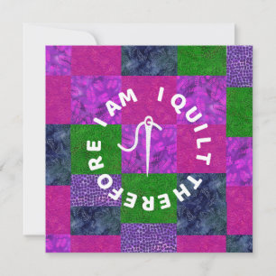 Tarjeta Abuela Mamá Quilter tela de patchwork de costura