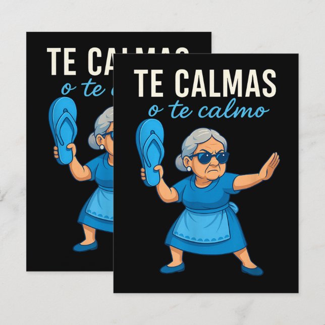 Tarjeta Abuela mexicana divertida en español (Anverso / Reverso)