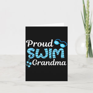 Tarjeta Abuela nadadora orgullosa divertida natación nadad