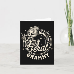 Tarjeta Abuela Nana Mimi Gigi Esqueleto Alguien Feral G