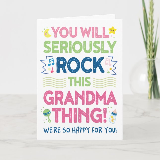 Tarjeta Abuela nueva Felicidades, ¡Vas a hacer esto genial (Anverso)
