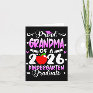Tarjeta Abuela orgullosa de graduada de jardín de infantes