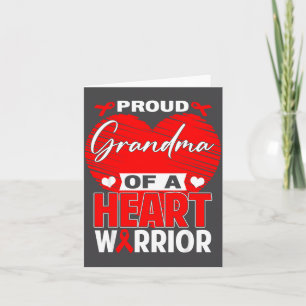 Tarjeta Abuela Orgullosa De Guerrero Del Corazón Concienci