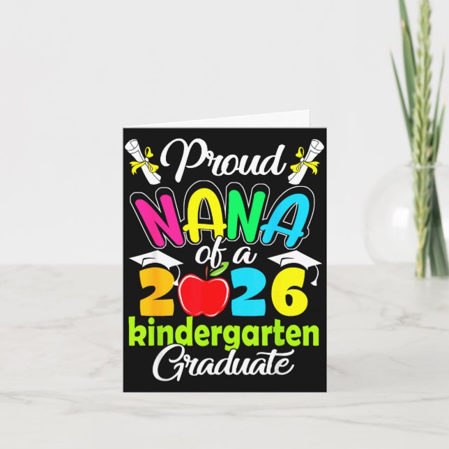 Tarjeta Abuela orgullosa de la graduada de jardín de infan (Anverso)