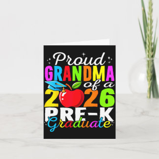 Tarjeta Abuela orgullosa de la graduada de prekín de 2026 