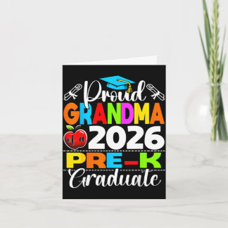 Tarjeta Abuela orgullosa de la graduada de prekínder de 20