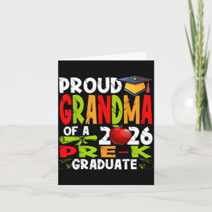 Tarjeta Abuela orgullosa de la graduada de prekínder de 20