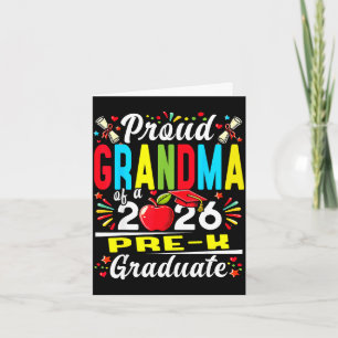 Tarjeta Abuela orgullosa de la graduada de prekínder de 20