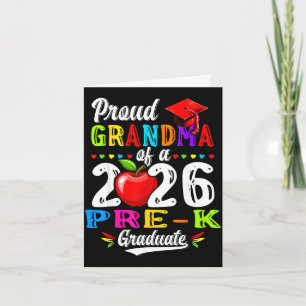 Tarjeta Abuela orgullosa del graduado de prekínder de 2026