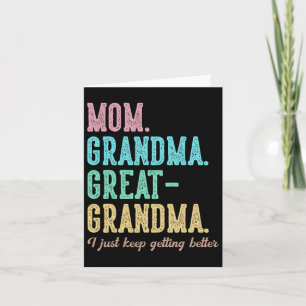 Tarjeta Abuela orgullosa mamá bisabuela Sigo mejorando