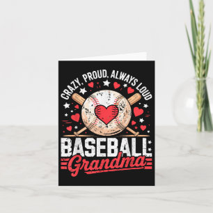 Tarjeta Abuela Orgullosa Siempre Fuerte Béisbol Abuela Mad