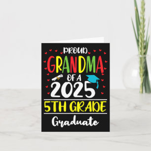 Tarjeta Abuela Orgullosa Y Graciosa De Un Grado De 5º Grad