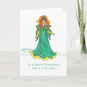 Tarjeta Abuela Princesa Birthday Green Sparkly Look