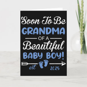 Tarjeta Abuela Pronto De Revelación De Hermoso Bebe Niño
