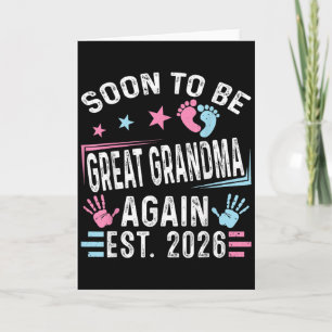 Tarjeta Abuela Pronto Será De Nuevo Est. 2026 Vintage G