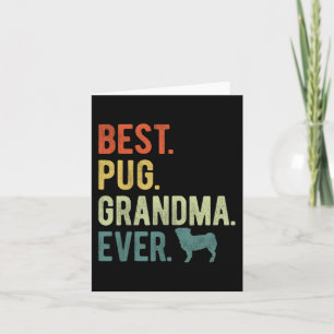 Tarjeta Abuela Pug Siempre Amantes de los Perros Día de la
