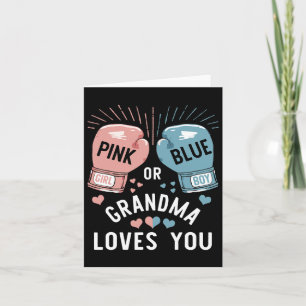 Tarjeta Abuela Rosa O Azul Te Ama El Boxeo De La Revela De